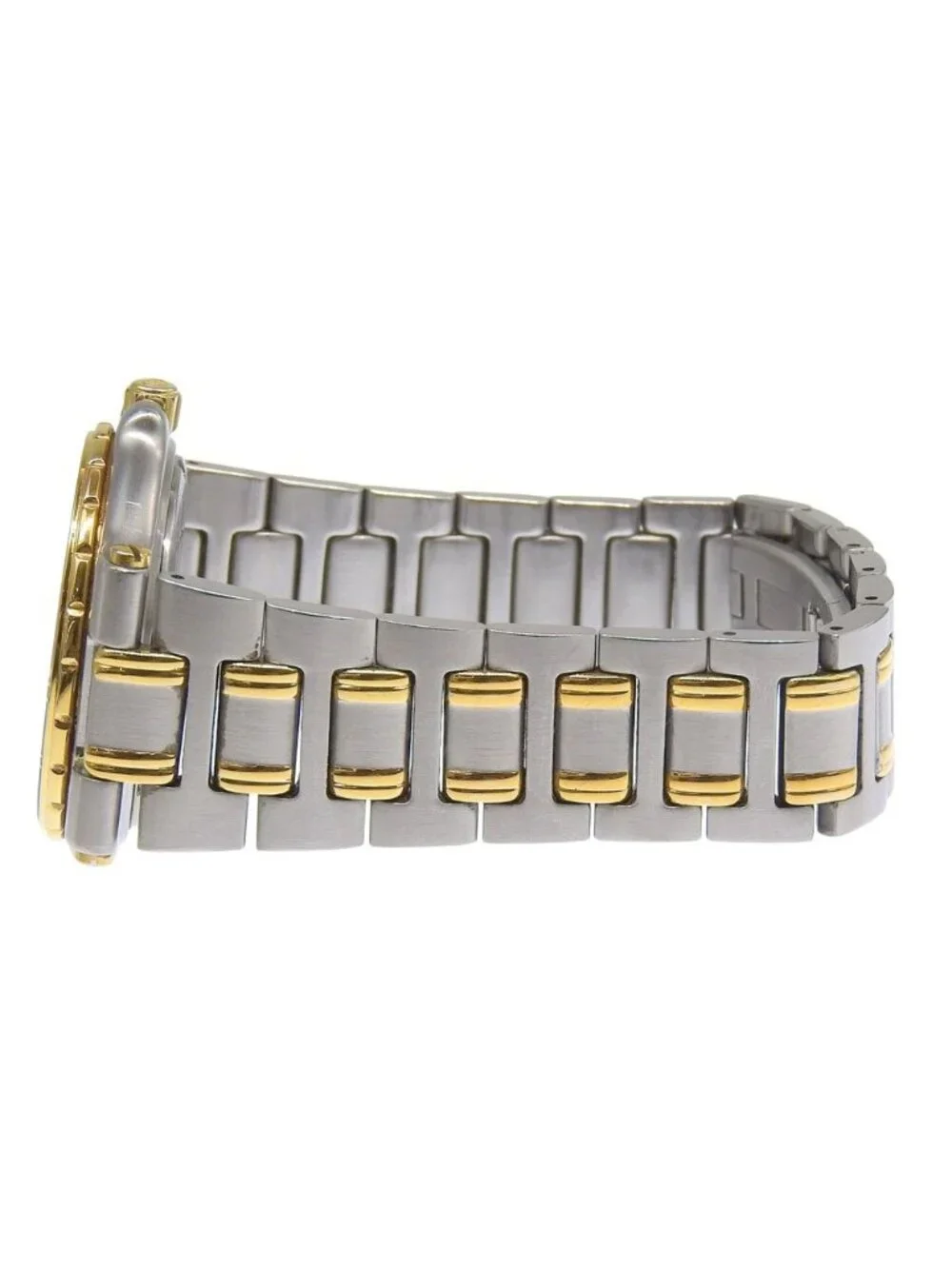 Gucci Stainless Steel Gold Plated Quartz Analog Display Ivory Dial Watch
